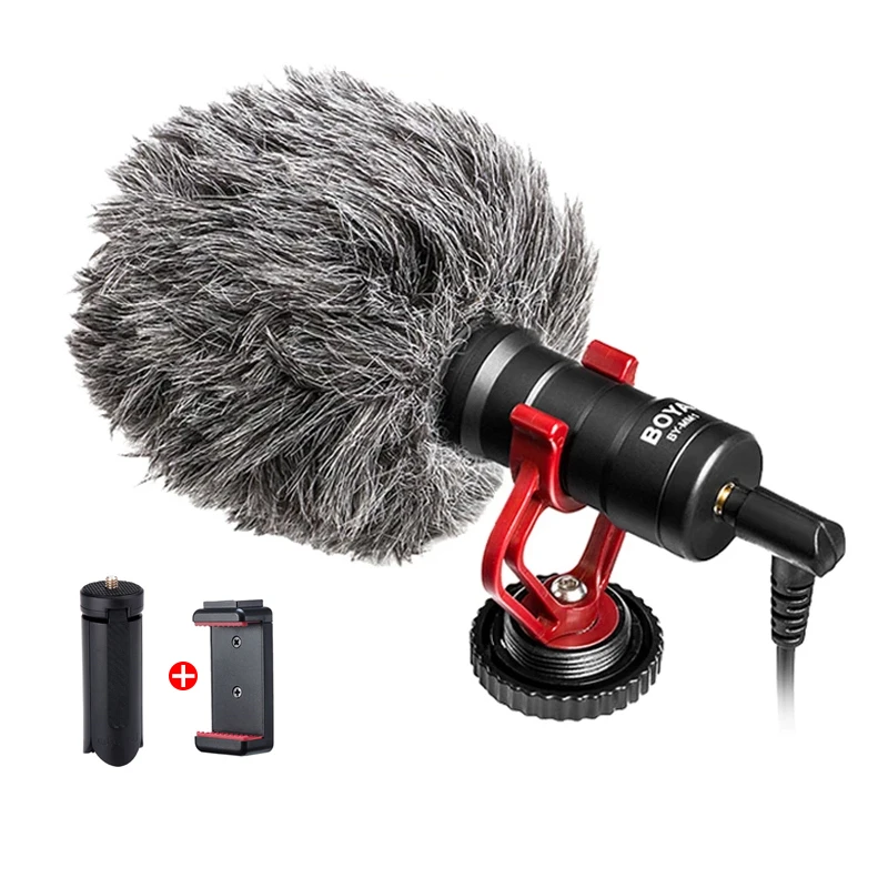 usb microphone BOYA BY-MM1 Shotgun Video Microphone Universal Recording Microphone Mic for DSLR Camera iPhone Android Smartphones Mac Tablet mics