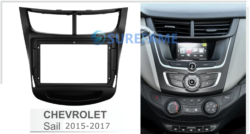 

9 inch Car Fascia Radio Panel for Chevrolet Sail 2015 2016 2017 Facia Dash Kit Install Adapter Bezel Console Plate Trim Cover