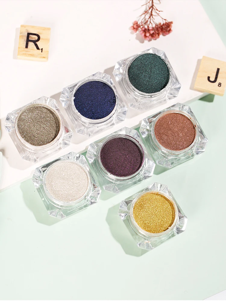 

1Box Glitter for Nails Holographic Dip Powder Mirror Polishing Chrome Pigments Nail Art Decorations Laser Dazzling Dust