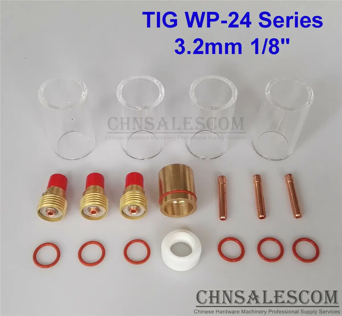 CHNsalescom 18 шт. TIG сварочный газ Лен 12#42 мм чашка из стекла-пирекс комплект WP-24 серии 3,2 мм 1/8"