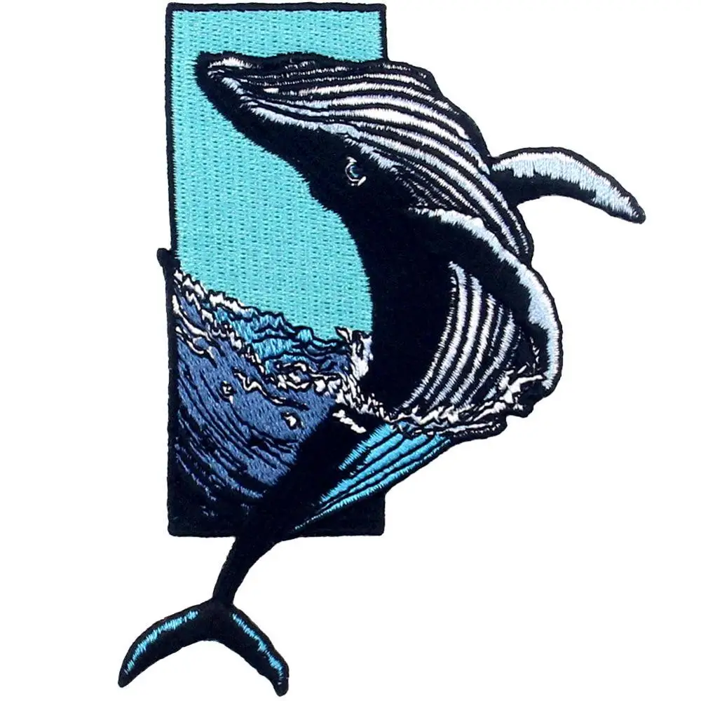 Whale iron on patch Animal Patches Patches For Jacket Sew On Patch Logo Back Patch Embroidered Patch patches iron on