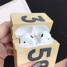 3D чехлы для наушников Yeezys Air 350 Boost Shoe Box для Apple Airpods 1/2 модная из силикона Защитная крышка для наушников Аксессуары для кожи