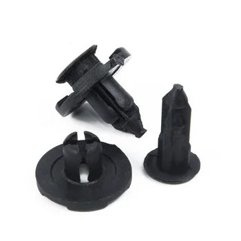 

8mm Fender Clips Plastic Bumper Push 14mm Stem 100pcs Rivet For Nissan
