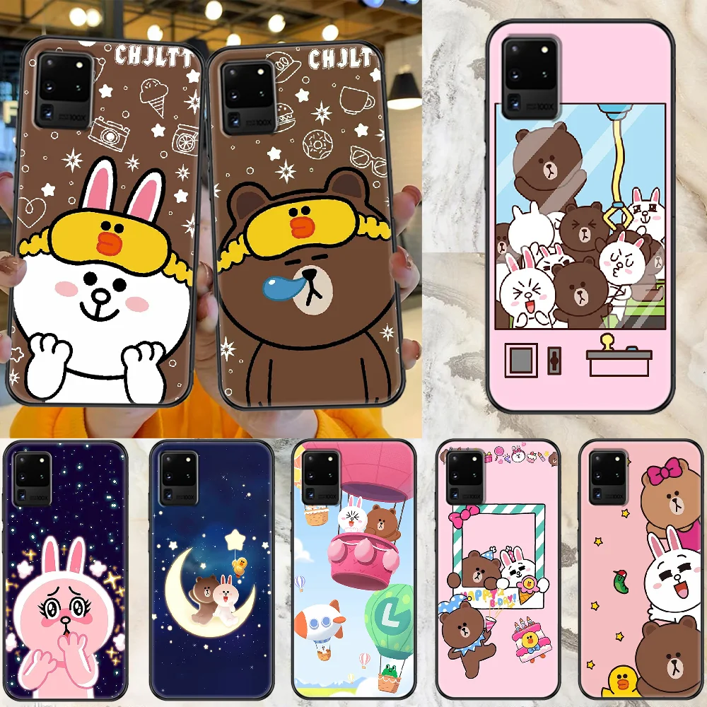 Sally Cony brown Phone case For Samsung Galaxy Note 4 8 9 10 20 S8 S9 S10 S10E S20 Plus UITRA Ultra black art hoesjes luxury | Мобильные
