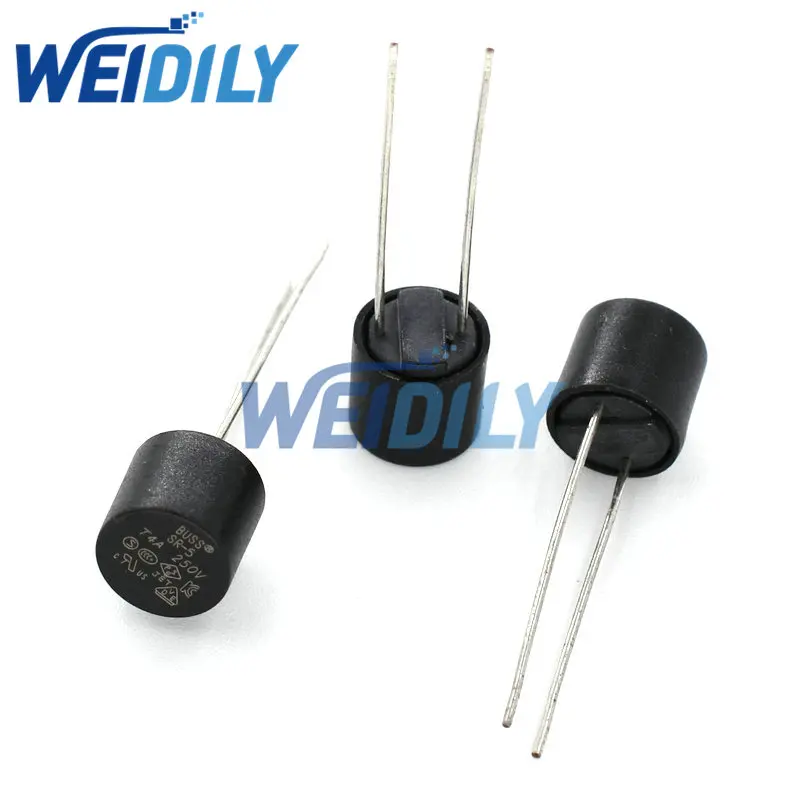 Glass Fuse Kit 20PCS Cylindrical Fuse 0.5A 1A 1.6A 2.5A 3.15A 4A 5A 6.3A 250V Slow Blow Fuses T0.5A T1A T2A T3A T3.15A T6.3A 250v SR-5 2 Pins
