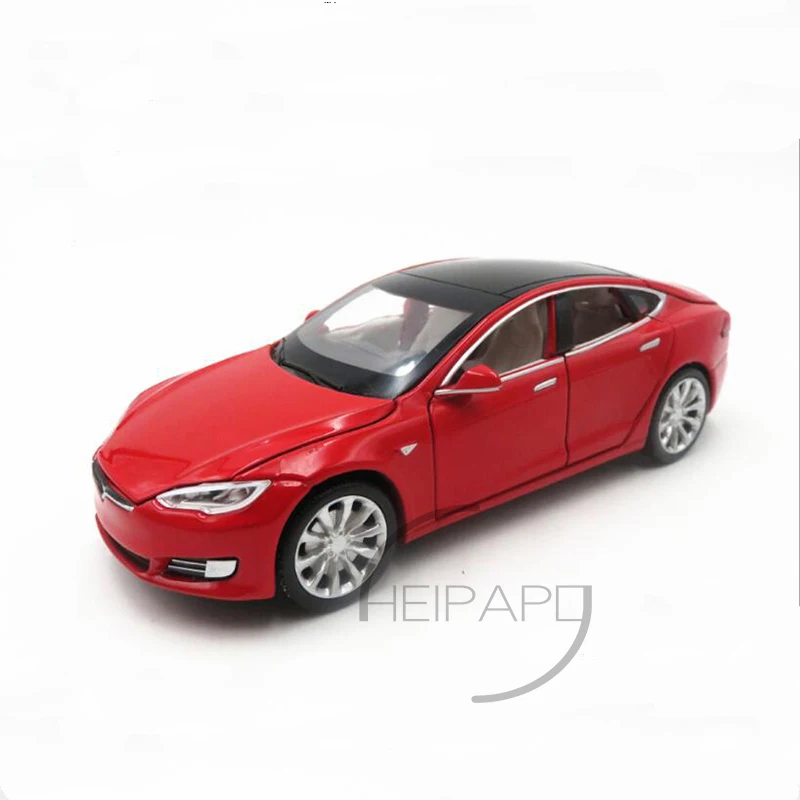 Новая модель автомобиля Tesla P100D 1:32 из сплава шесть открывающихся дверей звук
