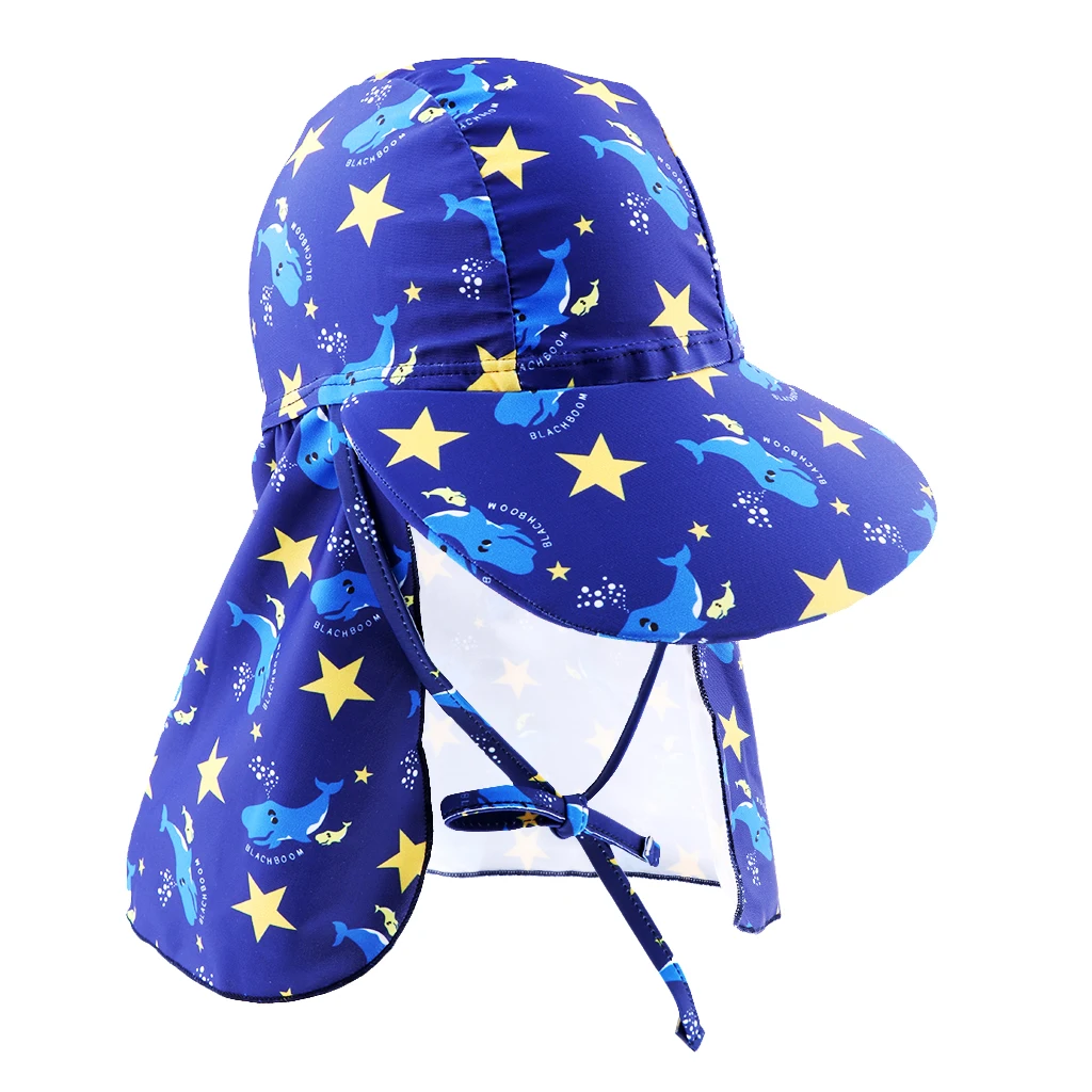 Navy Детская солнцезащитная Кепка для детей UPF 50+ защита шеи - Цвет: Navy