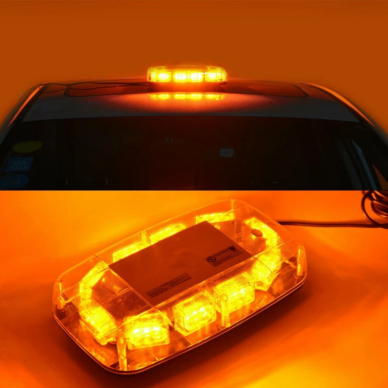 30LED Топ крыша мигающий аварийный мини стробоскоп светильник бар янтарный/желтый 12 V-24 V
