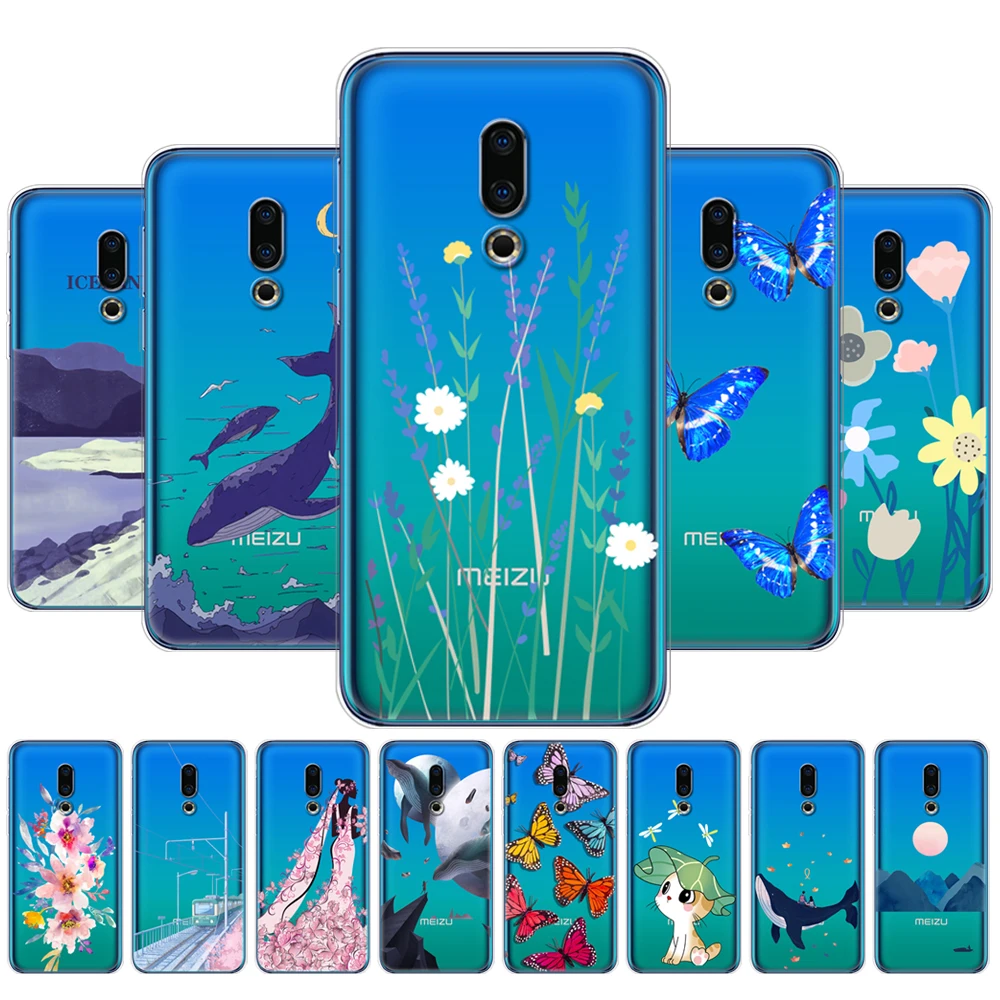 Чехол для Meizu 16th 6 0 дюйма силиконовая задняя крышка телефона Plus чехол 5 Мягкий