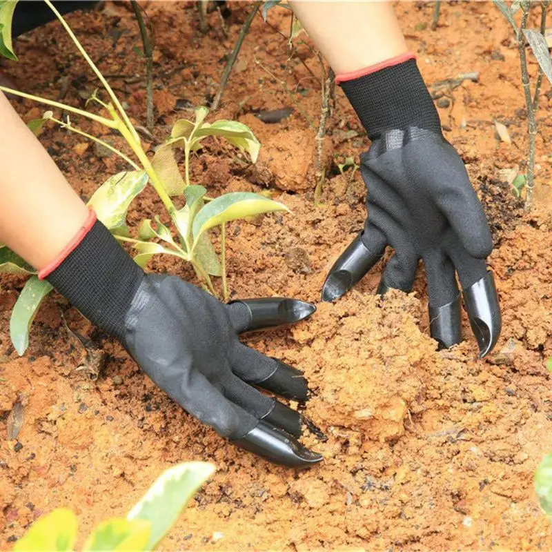 Садовые перчатки, водонепроницаемые садовые перчатки с когтями для копания посадки, быстро и легко копать и заводить, безопасно для подрезки роз