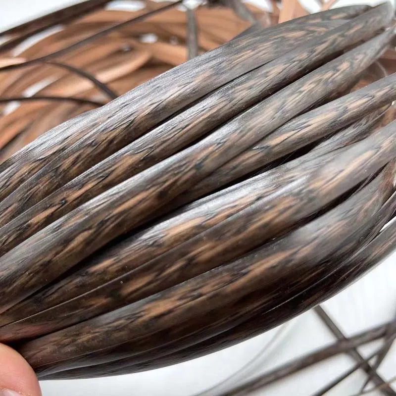 500g Coffee Chocolate gradient PE rattan weaving material plastic rattan for knit and repair chair table synthetic