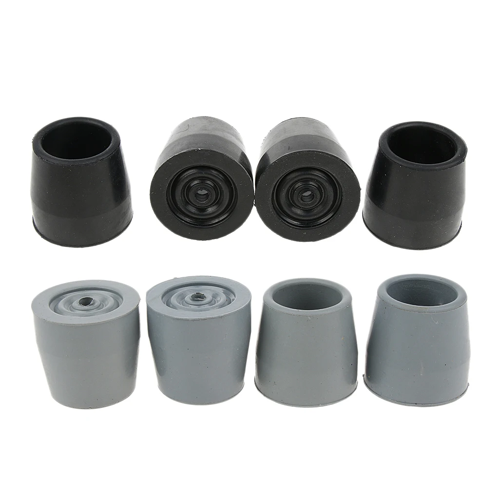 4 Pcs Walking Stick Ferrules Rubber Anti-slid Crutch Rubber Cane Replacement Tips Stability images - 6