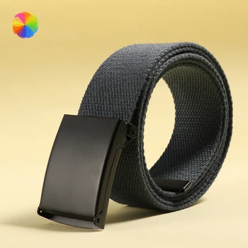 

Mens Canvas Belt Ladies Belt 2019 Fashion Buckle Casual Denim Black Male Belt XBFF