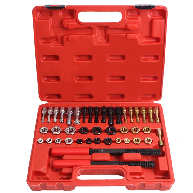 

42pcs Re-Threading Tool Set Taps& Dies - Damaged Thread Repair Tool Thread Chaser Tool