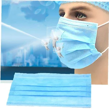 

200Pcs Non-woven 3-layer masks Anti-dust Safe Disposable Mouth Mask Facial Protective Cover Masks Earloops Mask health care #325