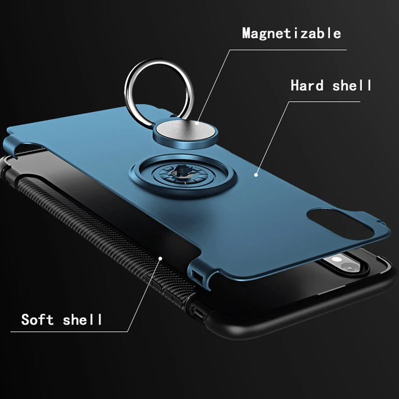 Универсальный магнитный автомобильный держатель чехол для iPhone X 7/8 Plus чехол 360 Вращающийся палец кольцо чехол для телефона