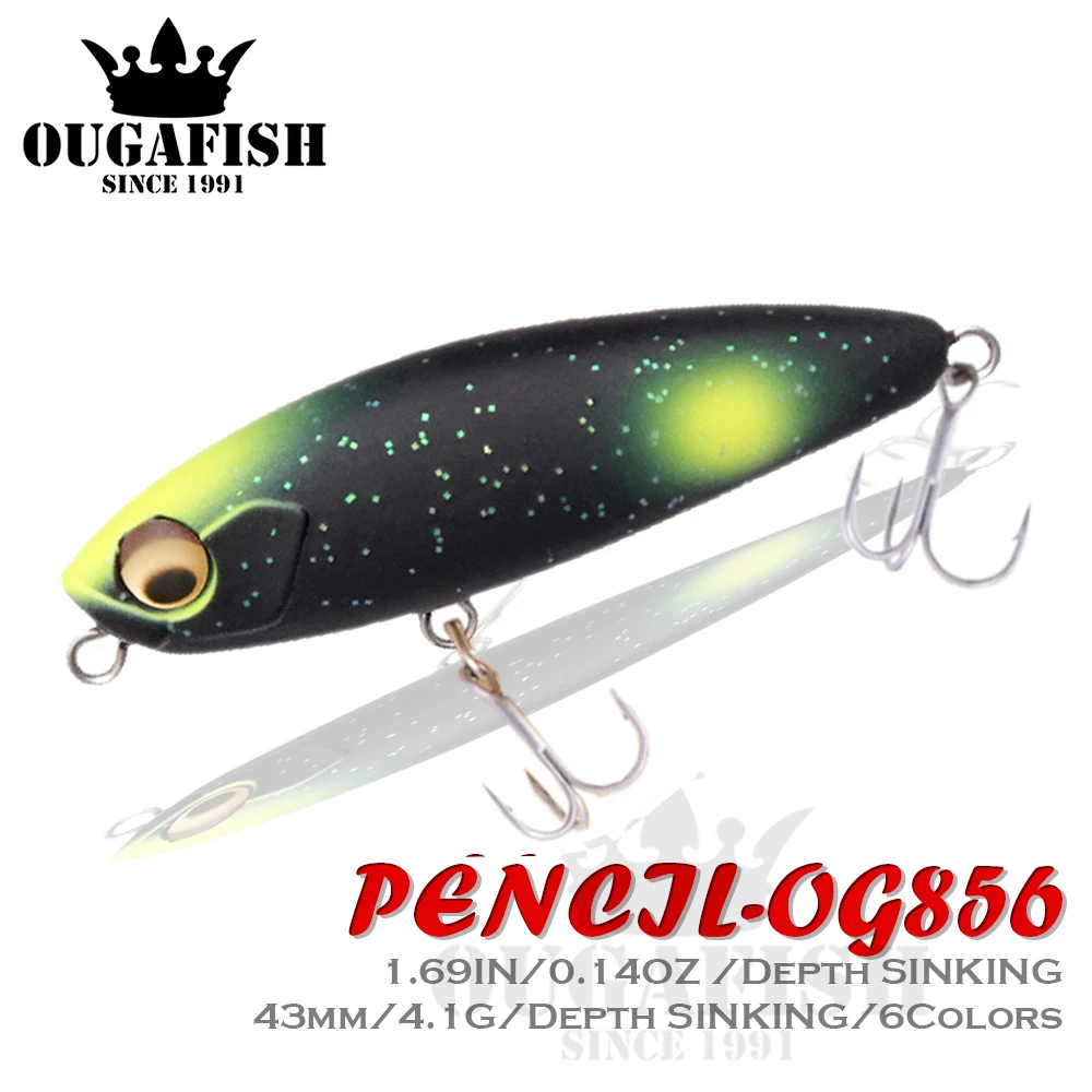 

2021 Pencil Fishing Lure Sinking Weights 4.1g 43mm Winter Fishing Accessories Hooks Artificial Bait Goods Pike Lures Carp Fish
