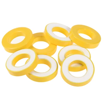 

uxcell 8pcs 21 x 39 x 8.5mm Ferrite Ring Iron Powder Toroid Cores Yellow White