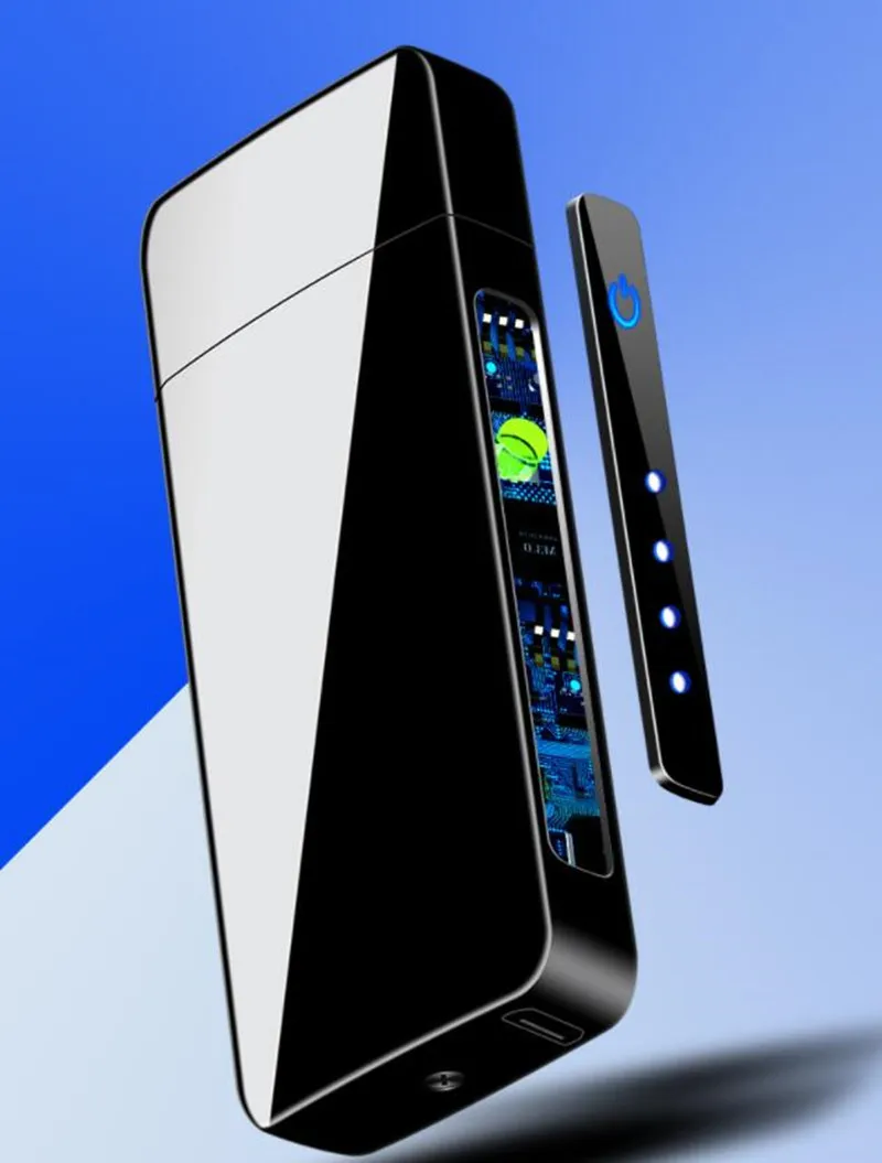 Новейшая креативная usb-зарядка, вращающаяся дуговая зажигалка с сенсорным переключателем, плазменная Зажигалка для сигарет, ветрозащитные беспламенные электронные зажигалки