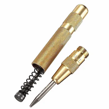 

Diameter 12.7mm Length 130mm Gold Automatic Center Drill Bit Pin Punch Strike Spring Loaded Marking Starting Holes Tool