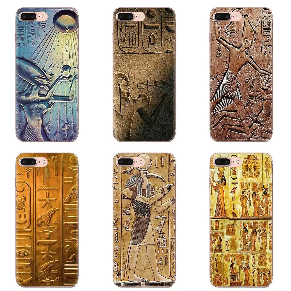 

Ancient Hieroglyphs Egypt Coque Shell For Xiaomi Redmi Note 2 3 3S 4 4A 4X 5 5A 6 6A Pro Plus Soft Art Print