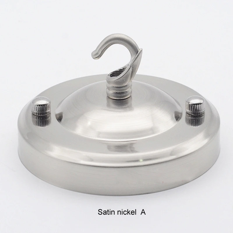 Satin nickel Dia110mm металлический потолок роза с крючком кольцо 11 цветов круглое основание потолочной лампы для осветительных приборов Железный навес DIY лампы запчасти - Цвет: Satin nickel