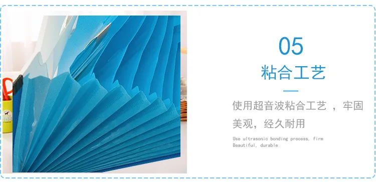 Release Buckle Type A4 Hand File Holder 13 Lattice Plastic Folder Students Test Paper fen lei jia Support Customization