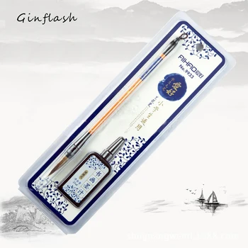 

Ink set for Woolen Calligraphy Weasel & hair Writing Brush Chinese black Painting ink Calligraphy Brush ink drawing set ACS019