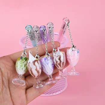 

20 pcs/lot Ceative Ice Cream Cup Pendant Gel Pen Cute 0.5mm black Ink Signature Pens Promotional Gift Office School Supplies
