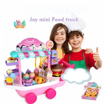 

36pcs/set Mini Ice-cream Candy Toys Trolley Baby Early Educational Kitchen Funny Pretend Play Mini Icecream Car Kitchen Toys