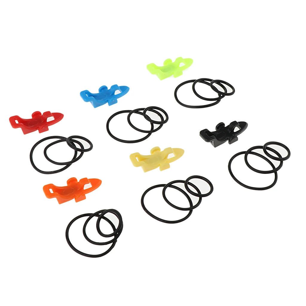 

6PCS FISHING ROD POLE HOOK KEEPER HOLDER WITH RUBBER RINGS ADJUSTABLE