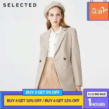 

SELECTED Women's Mid-length Pure Color Woolen Overcoat SIG|419127506