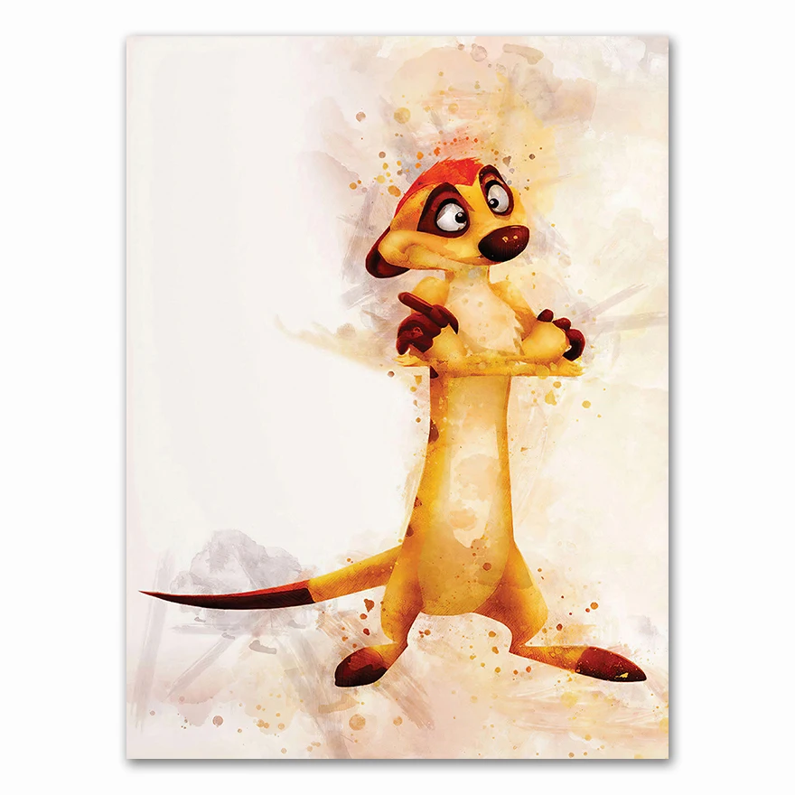 Popular-anime-movie-lion-king-family-decoration-watercolor-hight-quality-canvas-painting-Home-Decor-No-Frame (16)