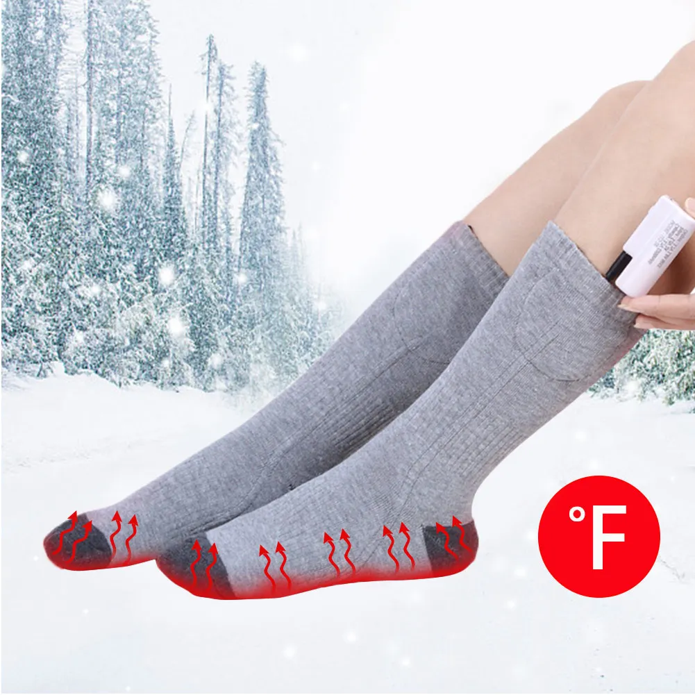 Chaussettes Chauffantes USB Pour Hommes - Thermiques, Antidérapantes, Rechargeables Pour Intérieur/extérieur Hiver