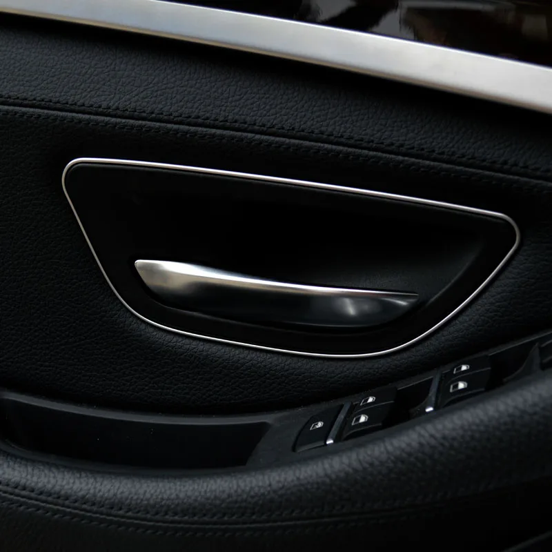 Хромированная ABS Внутренняя Рамка дверной ручки украшение крышка отделка 4 шт. для BMW F10 F18 5 серии 520 523 525 530 2011- стайлинга автомобилей