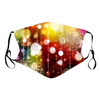 

1pc Christmas Filter Mask Print Mouth Cover New Year Face Fabric Facial Mask Christmas Washable Earloop Маска Filter Mask#YL5