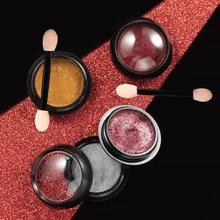 Зеркальная пудра для ногтей, лак для ногтей, мигающий мерцающий стойкий Блестящий лак для ногтей, зеркальное покрытие муки, титановая Золотая пудра для ногтей