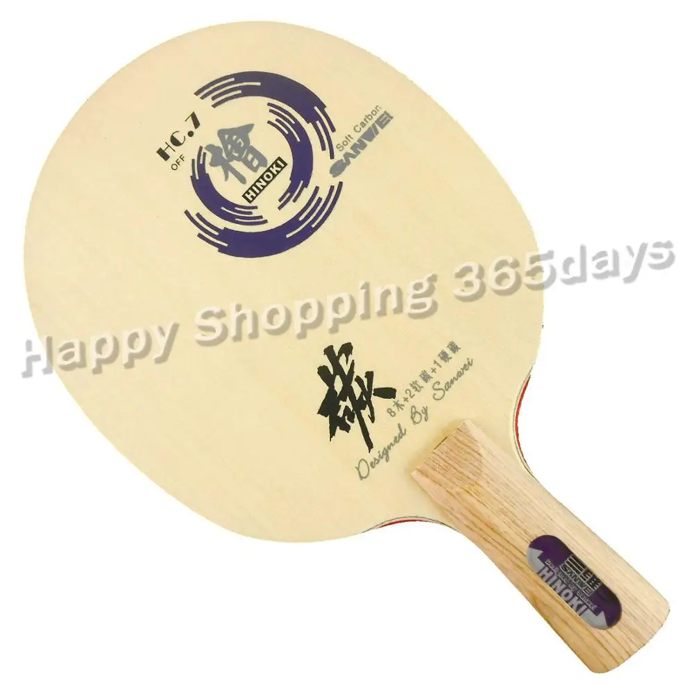

Sanwei HC.7 HC7 OFF HINOKI Carbon blade ping pong for table tennis racket