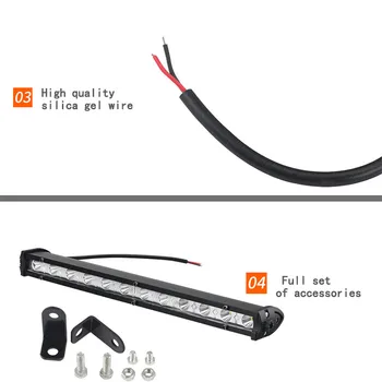 

LED Light Strip 36W Ultra Bright Light Bar With 12LED Light Bar For Car Tractor Boat OffRoad Off Road Truck SUV ATV Driving