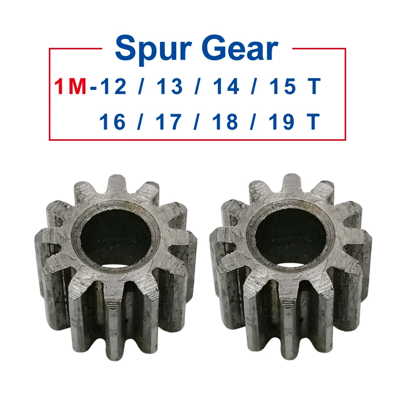 Motor Gear Transmission Gear 1 Piece spur Gear 1M12/13/14/15/16/17/18/19T rough Hole 6mm pinion gear 45#carbon steel Material Total Height 10mm