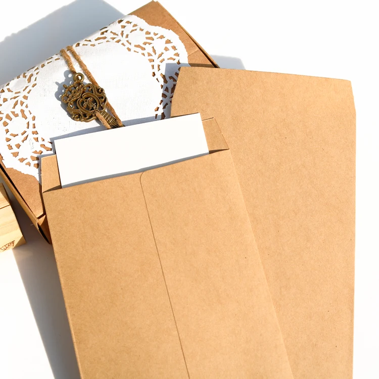 12 шт. классические ретро крафт-бумажные конверты DIY ремесло пустой серебряный пустой бумажный пакет свадебные приглашения подарок конверт