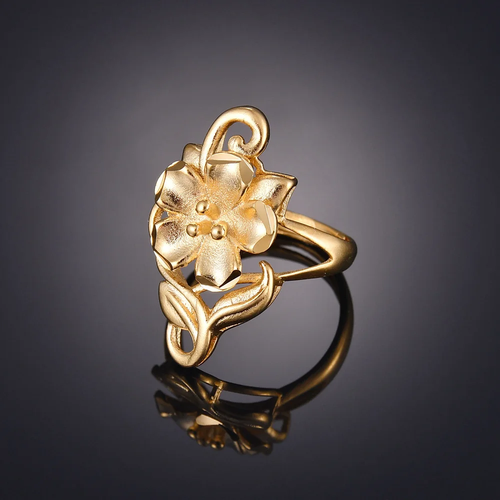 Fashion Rings Gold Rings Wedding Rings 30 Styles Fashion Luxury Charm Ring Gold Color Flowers Wedding Finger Rings for Women Party Jewelry