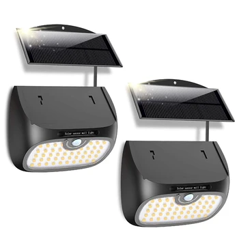 

Solar Lights Outdoor, [2 Pack] [Detachable Solar Panel] 48 LED Super Bright Solar Motion Sensor Light Outdoor, 8.2Ft Extension C