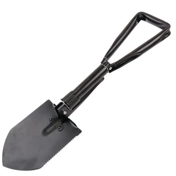 

Military Folding Shovel Survival Saw edge Foldable Outdoor Camping Hiking