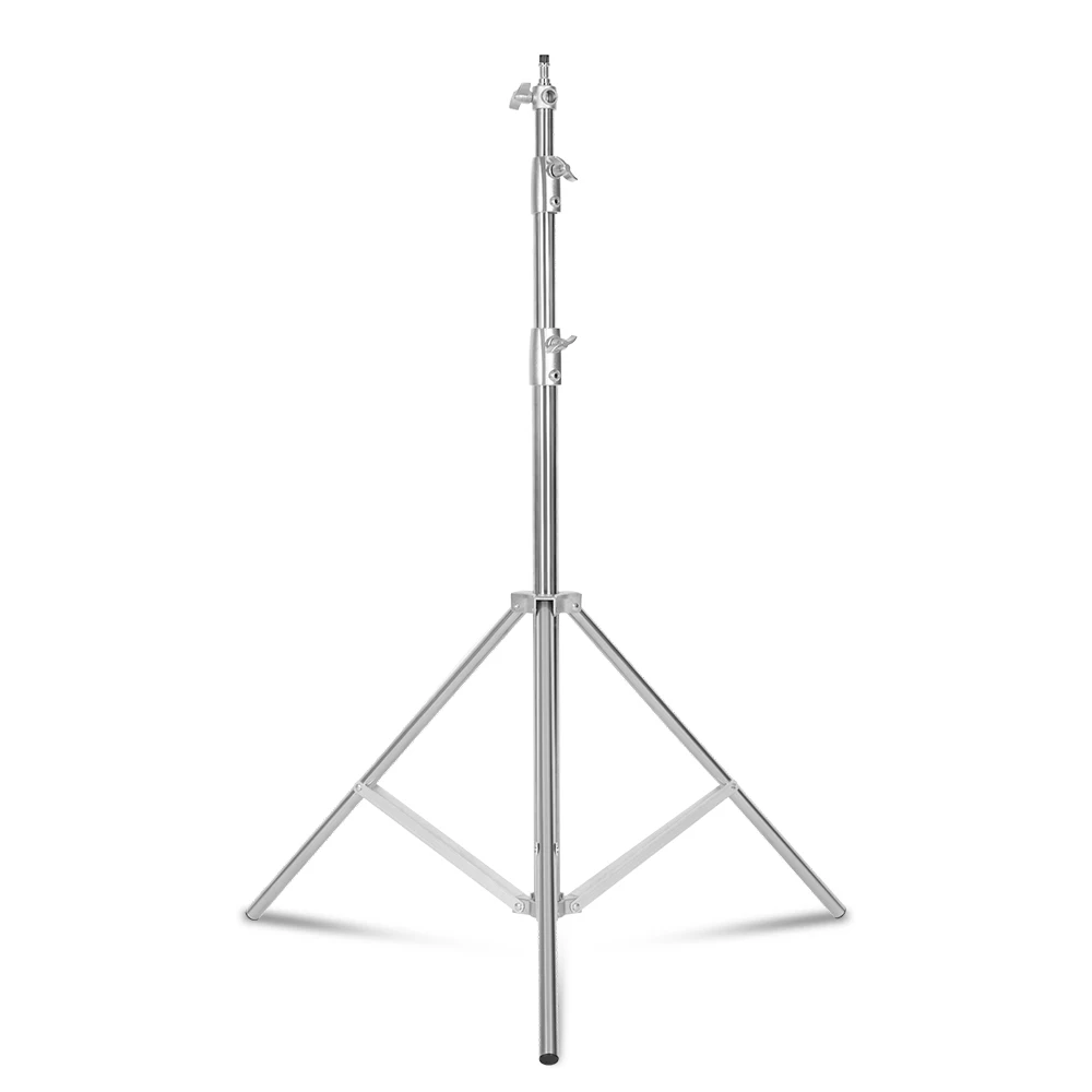 

Stainless Steel Light Stand,Height Adjustable from 39.4"-110.2",Heavy Duty Tripod with 1/4" to 3/8" for Photographic Equipmen