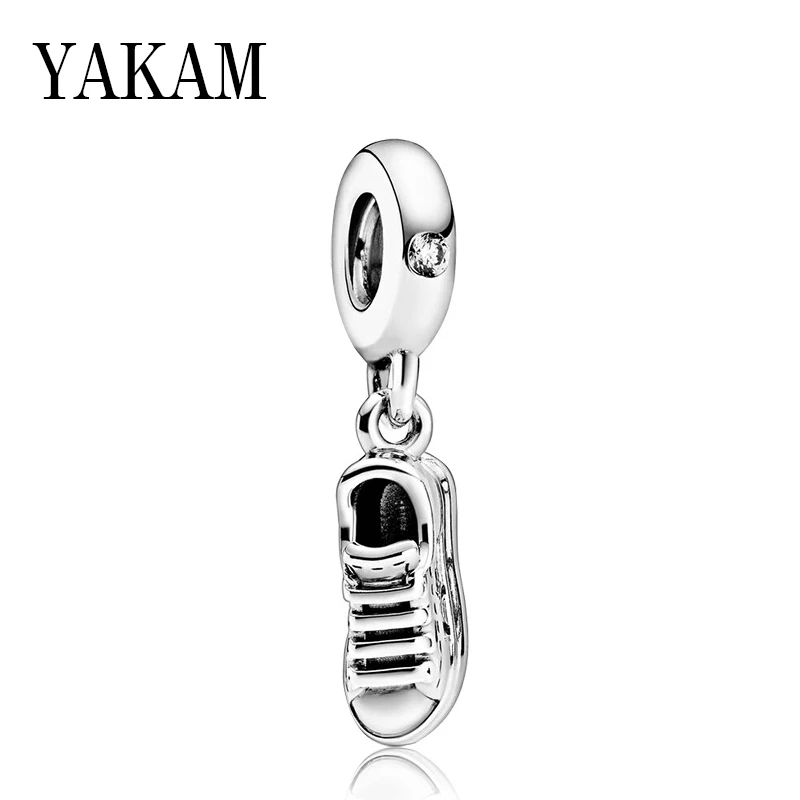 

Fine Boy Sports Shoes Pendant Fit Original Pandora Charms Bracelet Women Sport Sneakers Casual Shoe Beads for Jewelry Making DIY