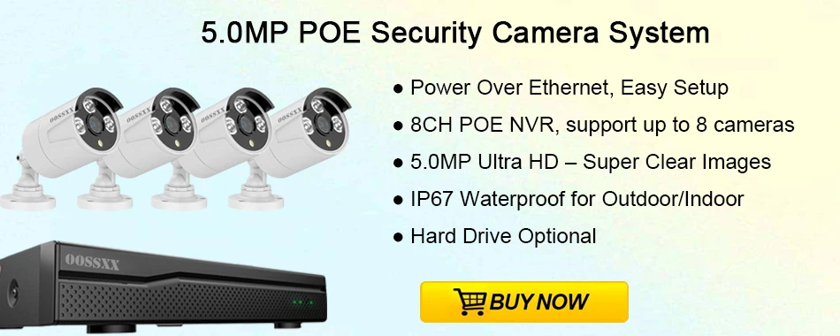 OOSSXX 8CH Беспроводной NVR комплект камер видеонаблюдения 6 шт 1080P 2.0MP Крытый Открытый IP камера безопасности Wifi система видеонаблюдения
