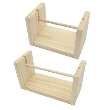 

Rotatable Wooden Bobbin Spool Thread Ribbons Sewing Twine Dispenser Rack Knitting DIY