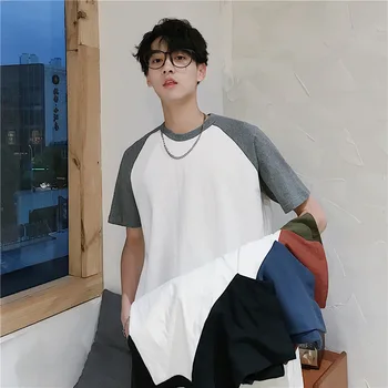 

ZHIJING Mixed Colors MEN T-shirt Summer Trend Loose Korean-style Casual Short Sleeve O-Neck Tops Half-sleeve Shirt MEN'S T-shirt
