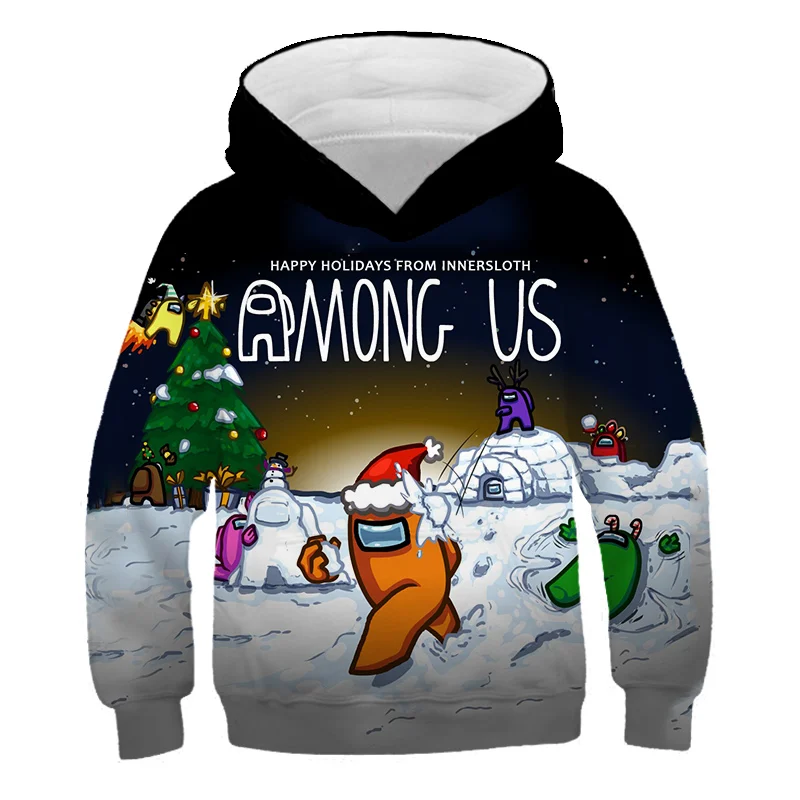 

New Game Among Us Hoodie Kids Size Boys Girls Long Sleeve Hooded Sweatshirt Children Hoodies Street Style Games Harajuku Clothes